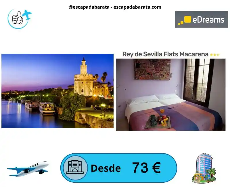 Image from escapadabarata.com🛩️ Viajes Y Escapadas A Precio De Oferta!!! Chollos de Viajes!!!: 🧳 *¡Sevilla te espera! Alojamiento céntrico con oferta especial* <a c...