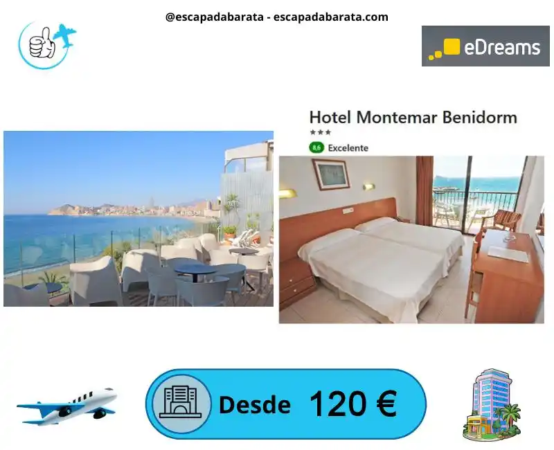 Image from escapadabarata.com🛩️ Viajes Y Escapadas A Precio De Oferta!!! Chollos de Viajes!!!: 🧳 *¡Benidorm te espera! Hotel en el centro con terraza* <a class="tex...