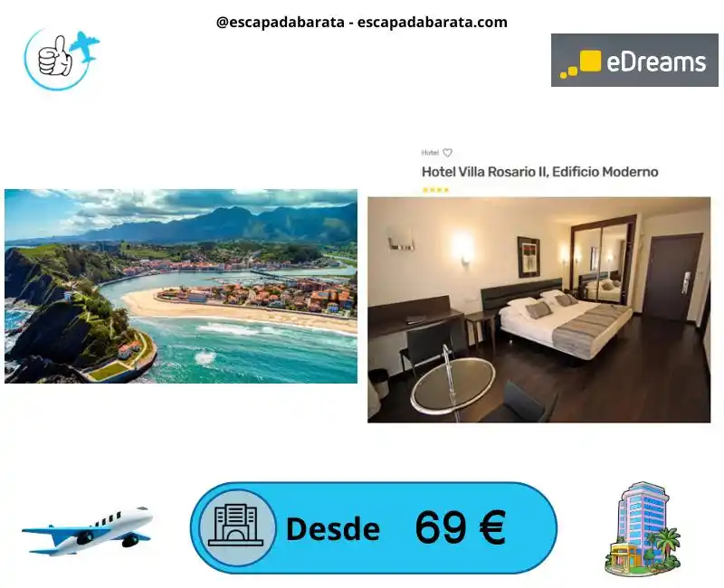 Image from escapadabarata.com🛩️ Viajes Y Escapadas A Precio De Oferta!!! Chollos de Viajes!!!: 🧳 *¡Escapada a Ribadesella con hotel junto a la playa!* <a class="tex...