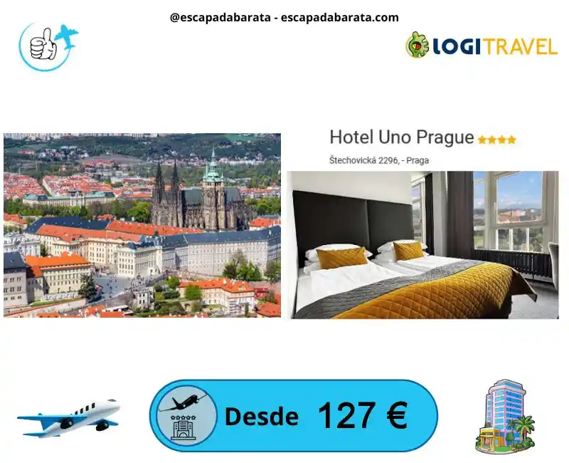 Image from escapadabarata.com🛩️ Viajes Y Escapadas A Precio De Oferta!!! Chollos de Viajes!!!: 🧳 *¡Escapada a Praga con hotel y vuelo incluidos!* <a class="text-blu...