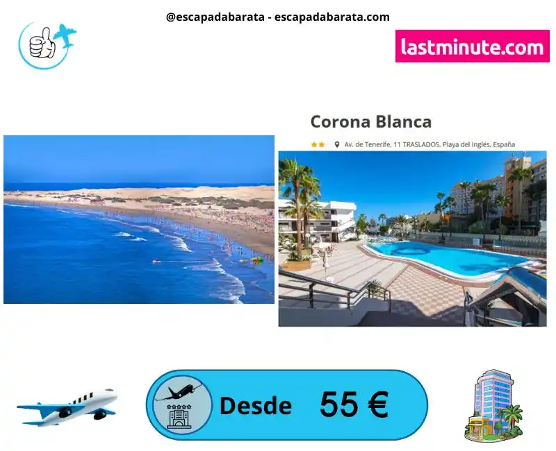 Image from escapadabarata.com🛩️ Viajes Y Escapadas A Precio De Oferta!!! Chollos de Viajes!!!: 🧳 *¡Verano en Gran Canaria! 7 noches con vuelo y hotel incluido* <a c...