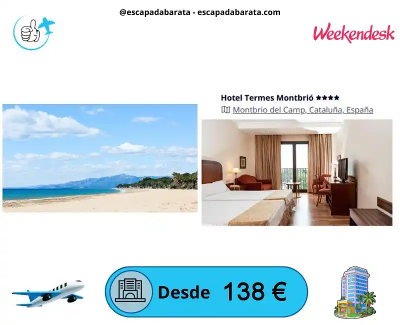 Image from escapadabarata.com🛩️ Viajes Y Escapadas A Precio De Oferta!!! Chollos de Viajes!!!: 🧳 *¡Escapada romántica con spa y desayuno en la Costa Dorada!* <a cla...
