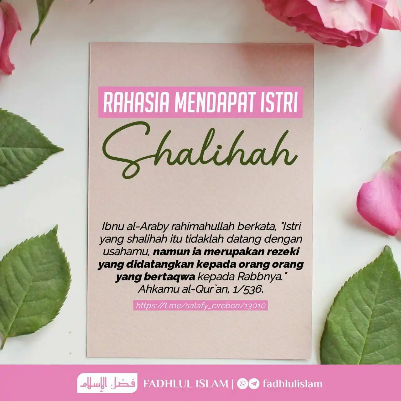 FADHLUL ISLAM post
