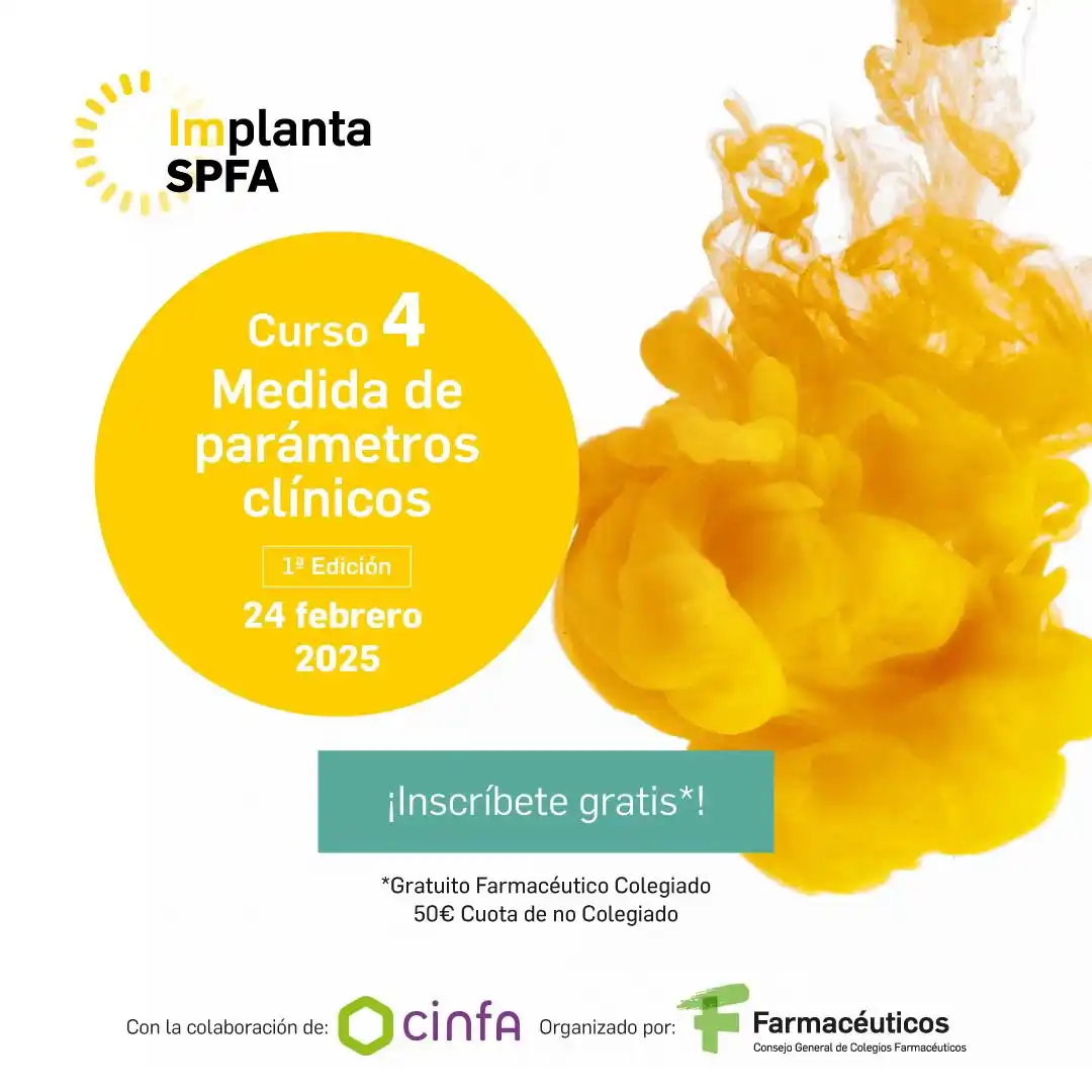 Image from Farmacéuticos : Abiertas ya las inscripciones del Curso 4 "Implanta. Medida de parámet...