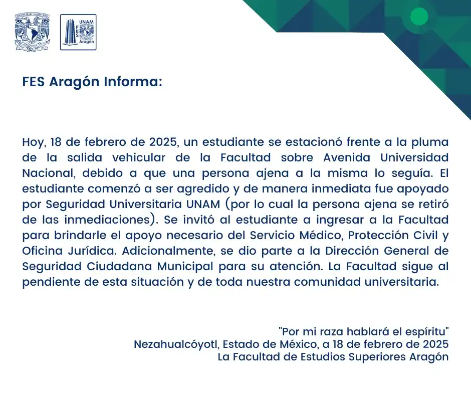 FES Aragón UNAM post