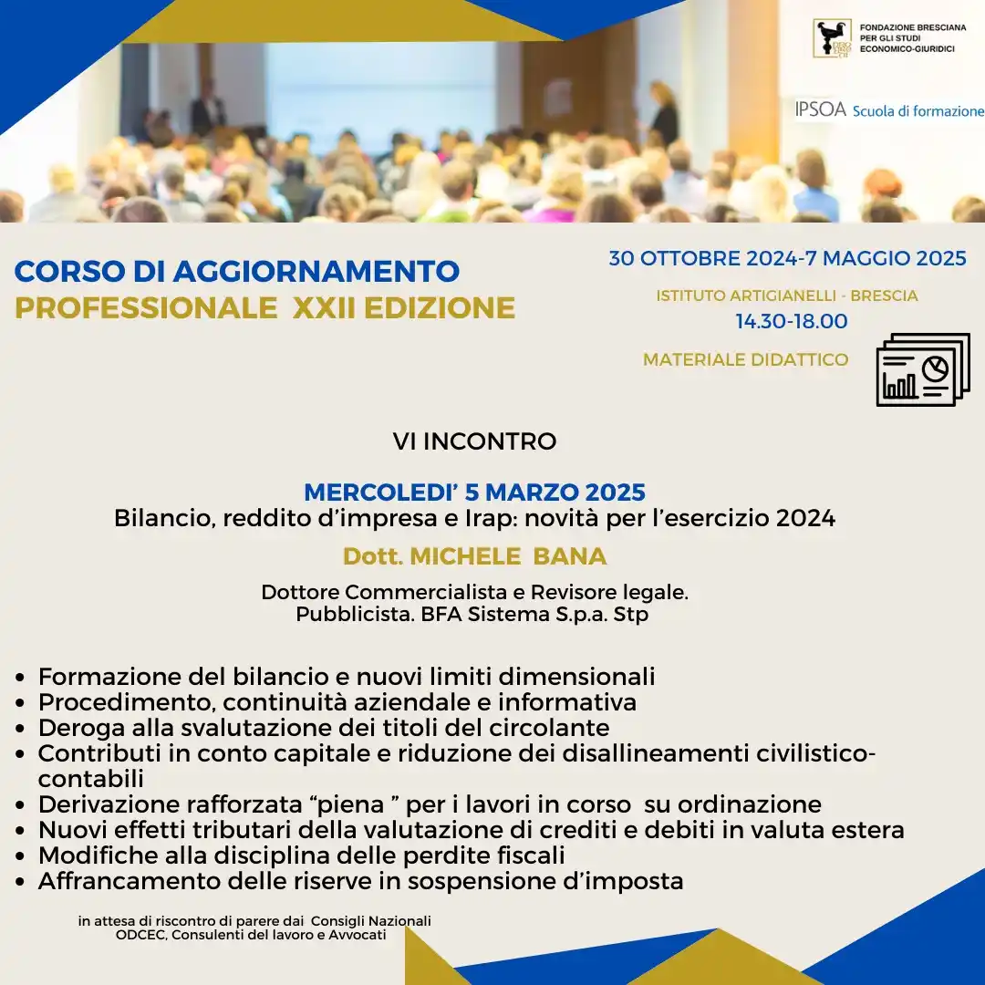 Fondazione Bresciana per gli studi Economico - Giuridici post