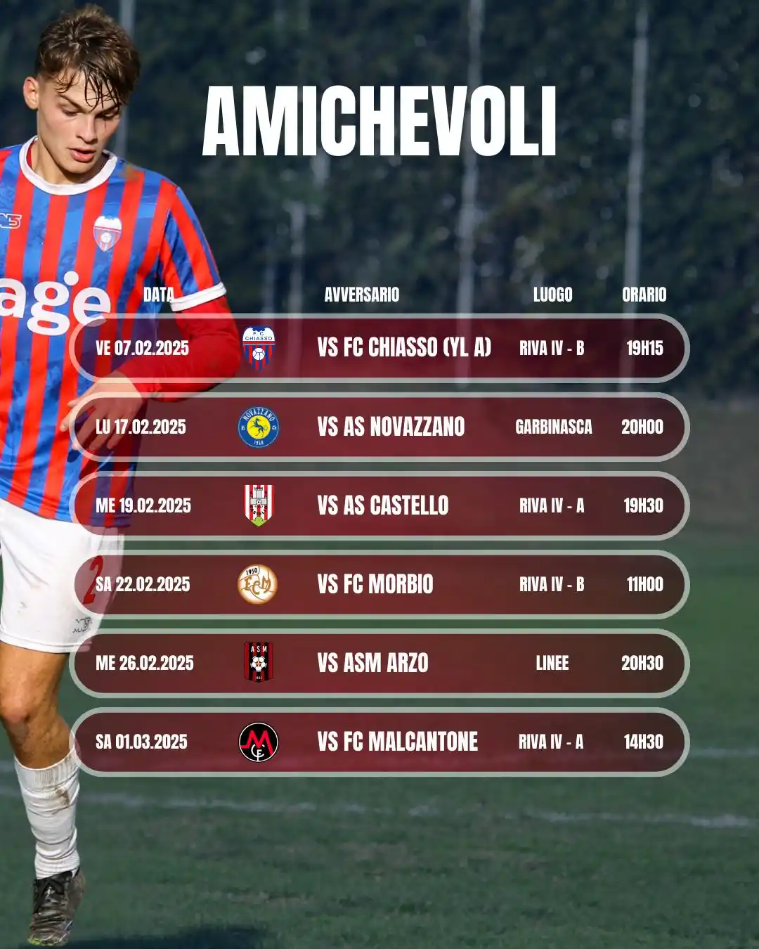 Football Club Chiasso 🔴🔵 post