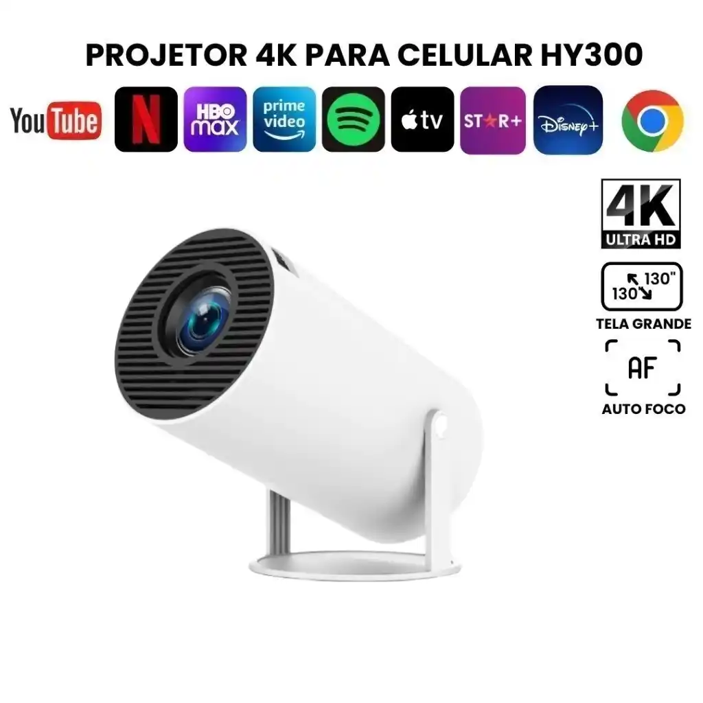 Image from Ghostt Promoções: Perfeito para Assistir seu Time no Brasileirão 🔥Projetor 4K HY300 Ma...
