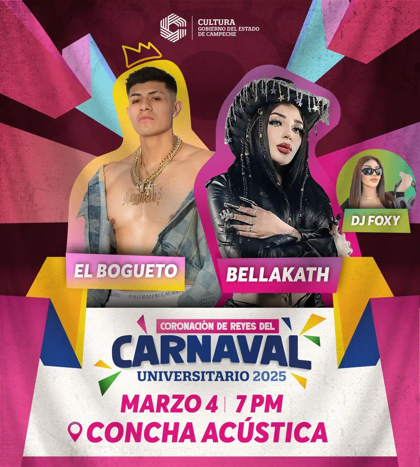 Image from Gobierno De Campeche: No te pierdas el concierto del Bogueto y Bellakath en la coronación de...