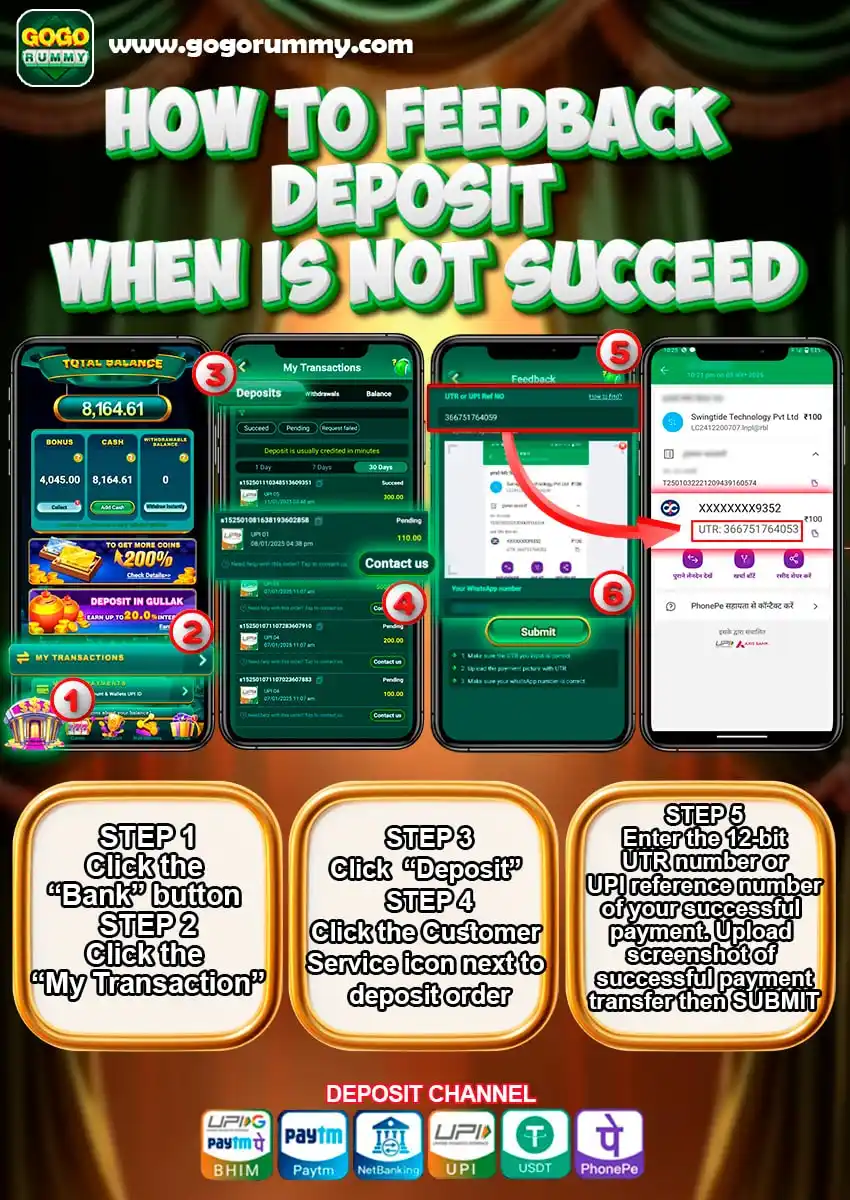 Image from GoGoRummy Official: 🥳 Gogorummy Guide Feedback for Deposit Order 🥳 🔍 Quick Guide: Wh...