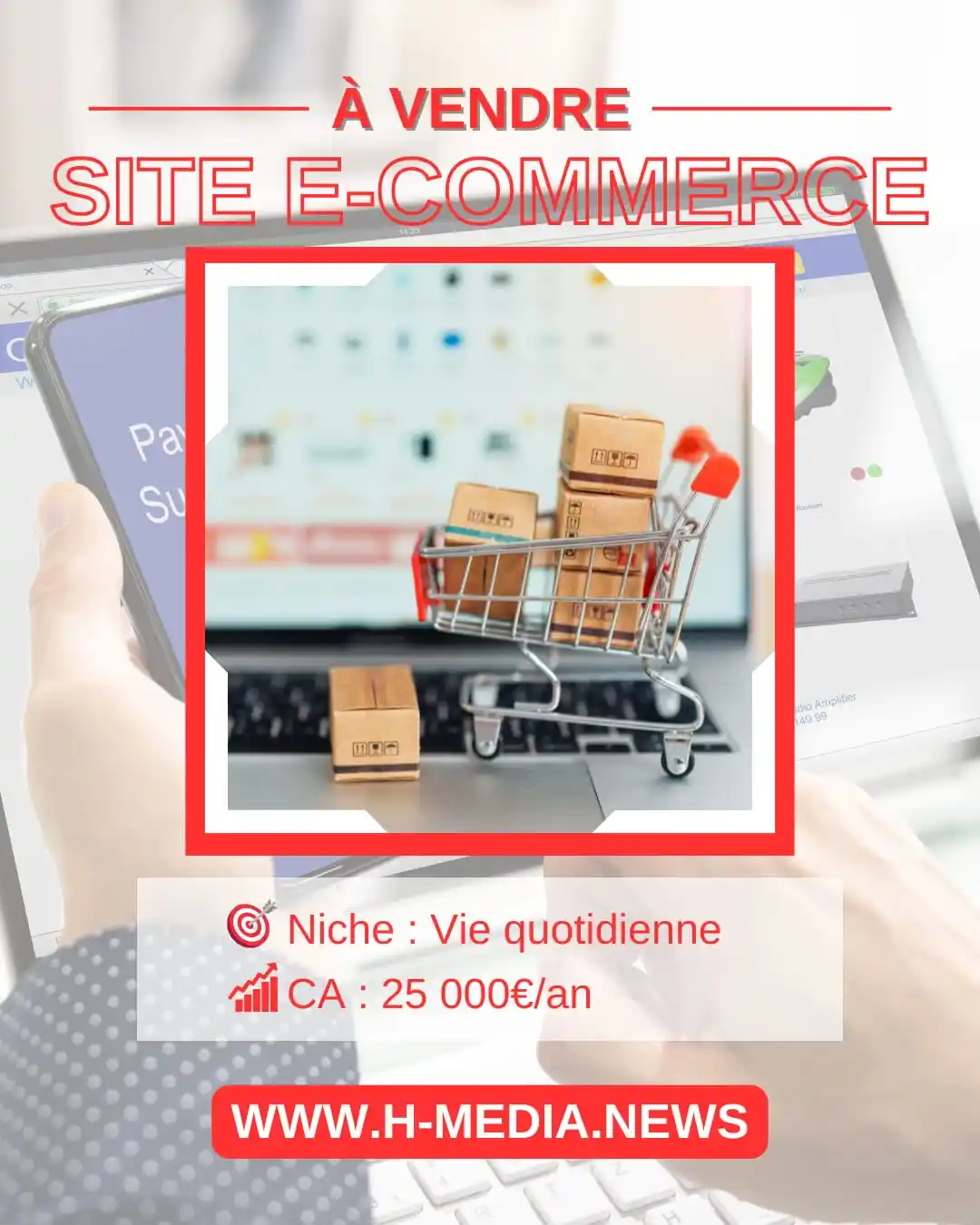 Image from H-MEDIA MAG: Site e-commerce à vendre en ce moment Si intéressé et prêt , contacte...