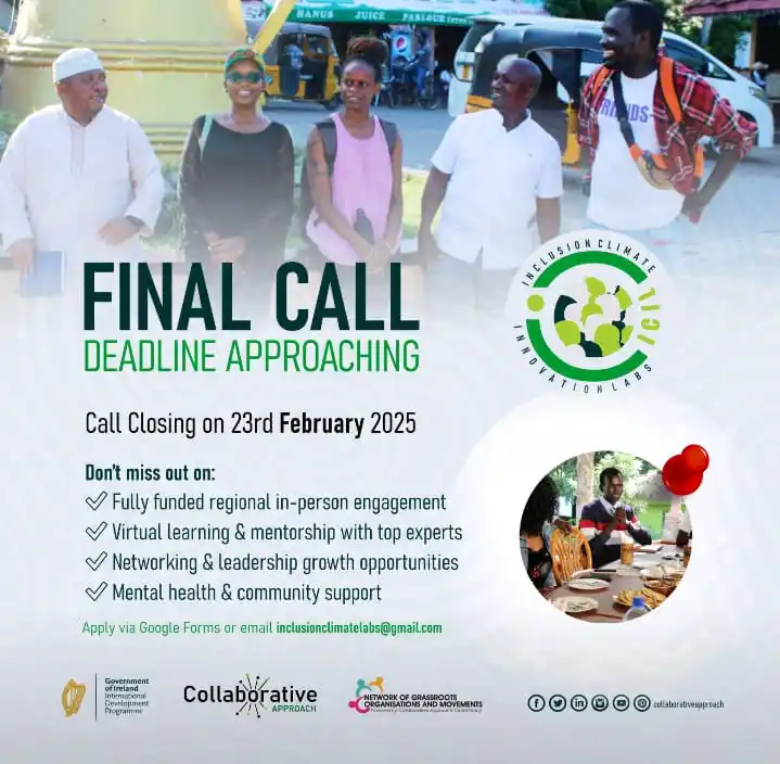Image from Harun Mwadena Muyesi 🥰: 🌍 *FINAL CALL: Inclusion Climate Innovation Labs (<a class="text-blue...