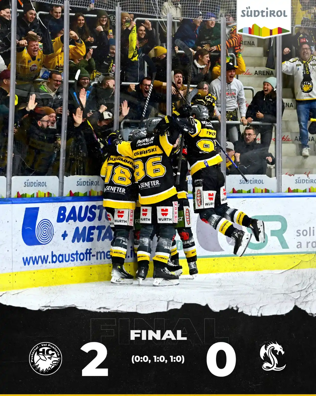 Image from HC Pustertal Wölfe: Na, wie hört sich das an? 🤩 Wir gewinnen die Serie gegen Ljubljana un...