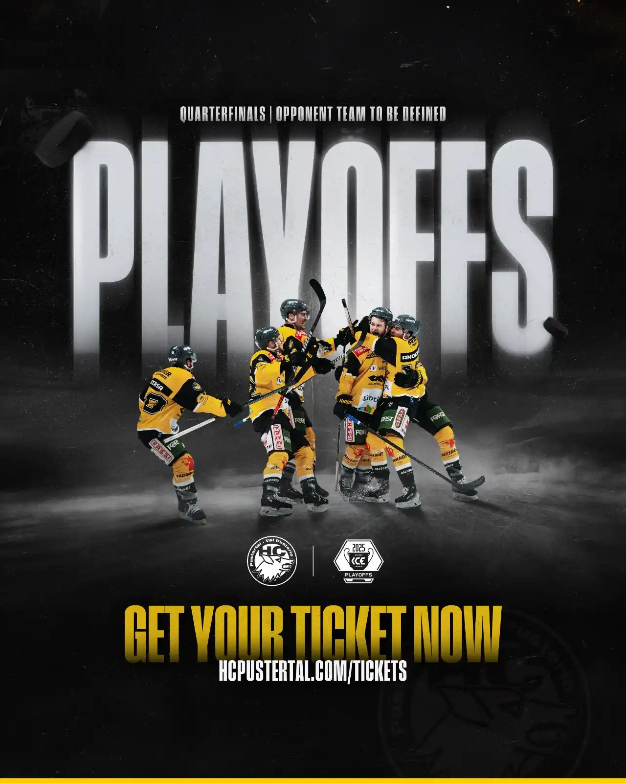 Image from HC Pustertal Wölfe: *Der Online-Ticketverkauf für unsere beiden Playoff Viertelfinal Heims...