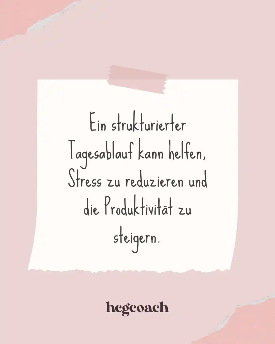 Image from hcgcoach: Ein strukturierter Tagesablauf kann dir helfen, Stress zu reduzieren u...