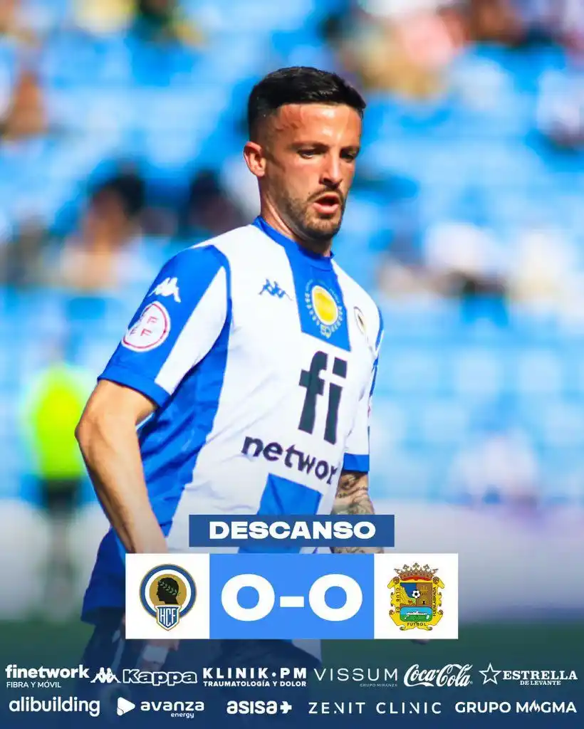 Image from Hércules de Alicante CF: ⏯️ ¡Descanso! 𝗛𝗲́𝗿𝗰𝘂𝗹𝗲𝘀 𝗖𝗙 0️⃣➖0️⃣ CF Fuenlabrada 📺 feftv...