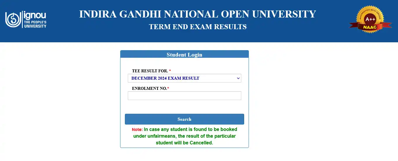 IGNOU Official Updates post