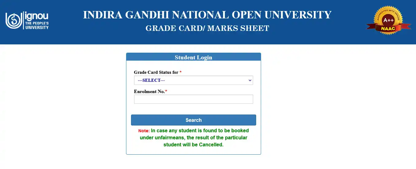 IGNOU Official Updates post