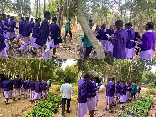 Image from IITA: 💛👫 Students of *Issachar Vision International School*, Ibadan, were ...