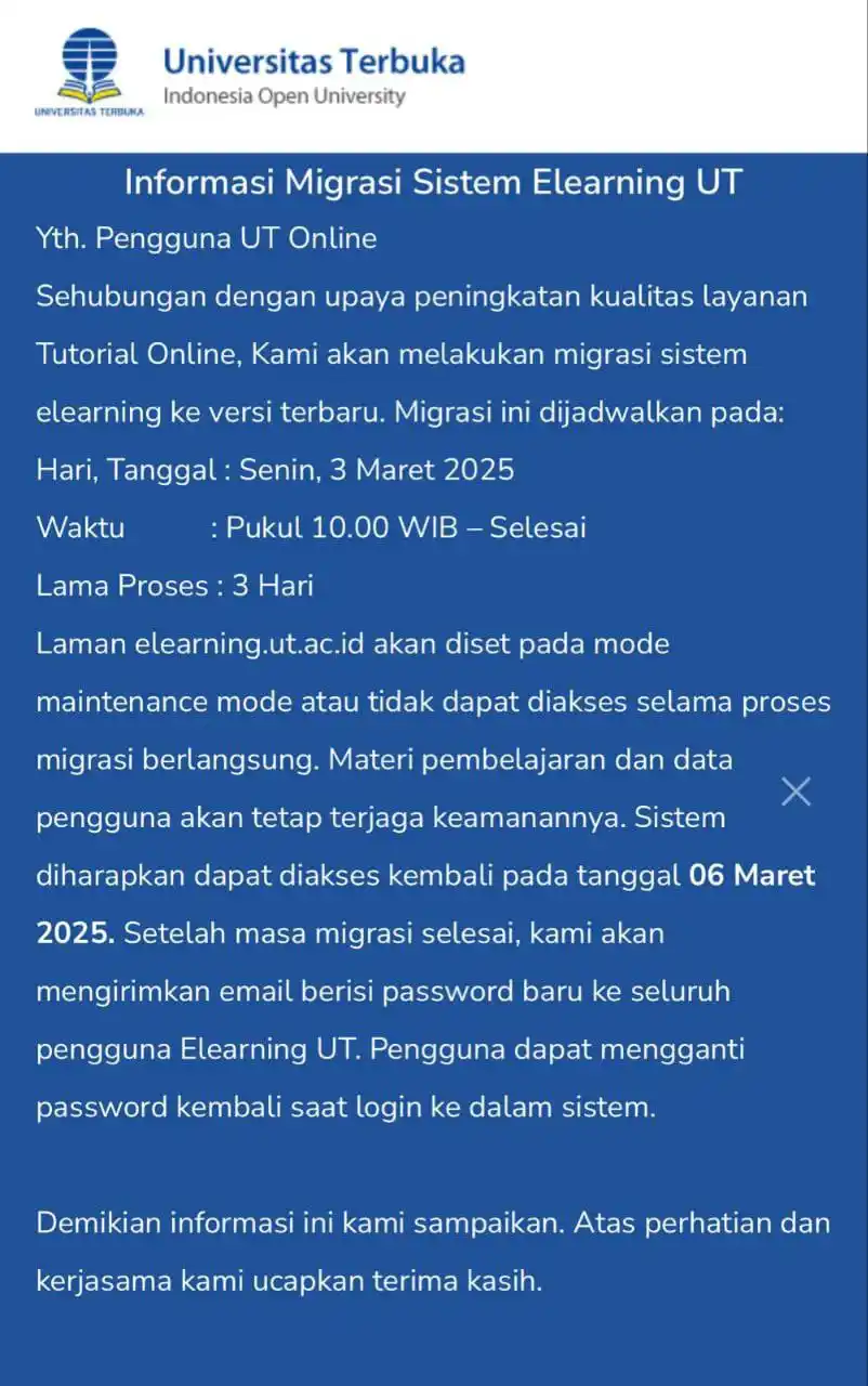 INFO MAHASISWA UT post