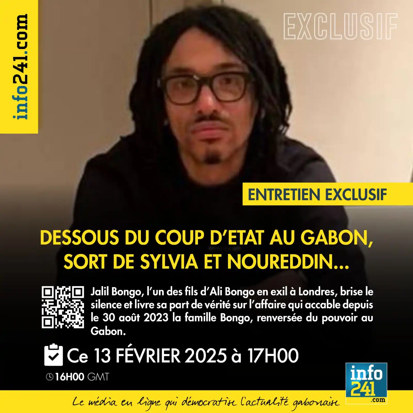 Image from Info241.com: À lire ce jeudi 13 février à 17h00 sur Info241 : l’interview exclusive...
