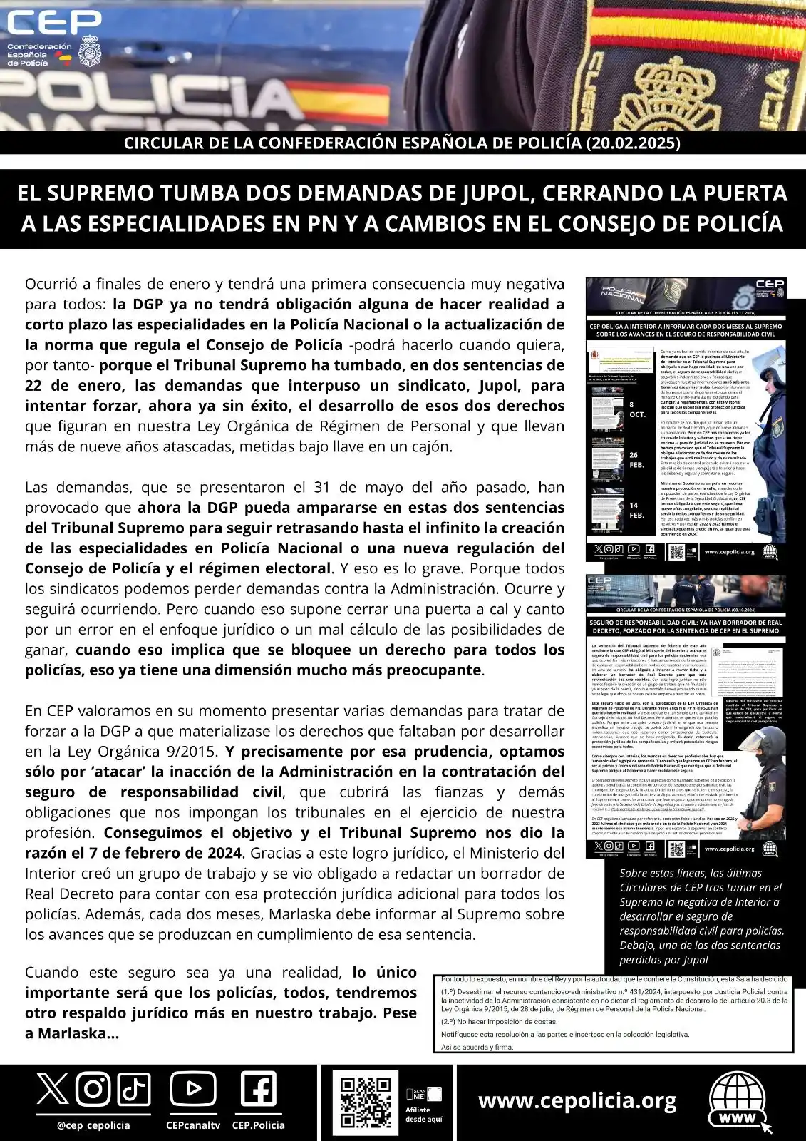 Image from InfoCEP: ⚖️ Una pésima noticia. Un grave error de cálculo de otro sindicato pro...