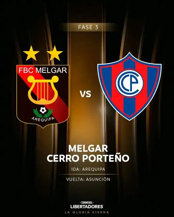 Image from Informaciones Deportivas.: ⚔️🤯 ¡Cruce confirmado! FBC Melgar 🇵🇪 y Club Cerro Porteño - Oficia...