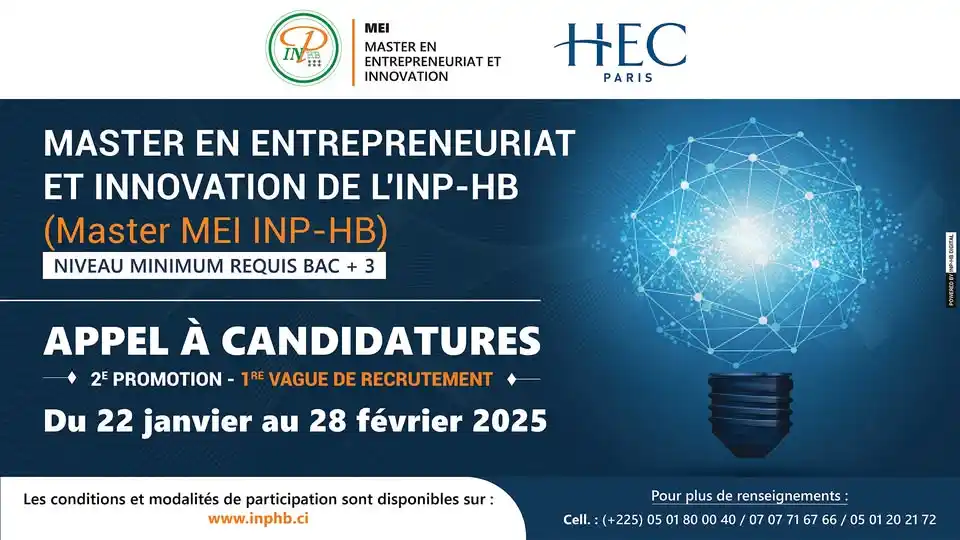 Image from INP-HB Officiel: ✨𝐈𝐍𝐏-𝐇𝐁/ 𝐌𝐄𝐈: 𝐀𝐏𝐏𝐄𝐋 𝐀 𝐂𝐀𝐍𝐃𝐈𝐃𝐀𝐓𝐔𝐑𝐄𝐒 𝐄𝐍 𝐂𝐎...