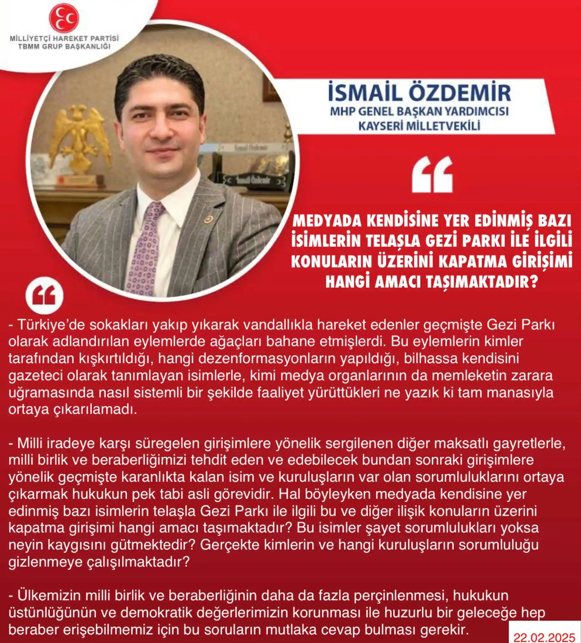 İsmail Özdemir post