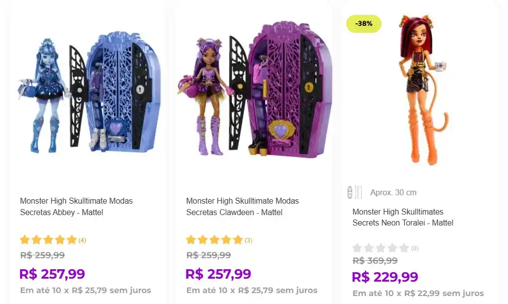 Image from JDolls - Promos e Achados de Bonecas: *Bonecas Monster High Skulltimate Secrets - Mattel* *Abbey e Clawdeen...