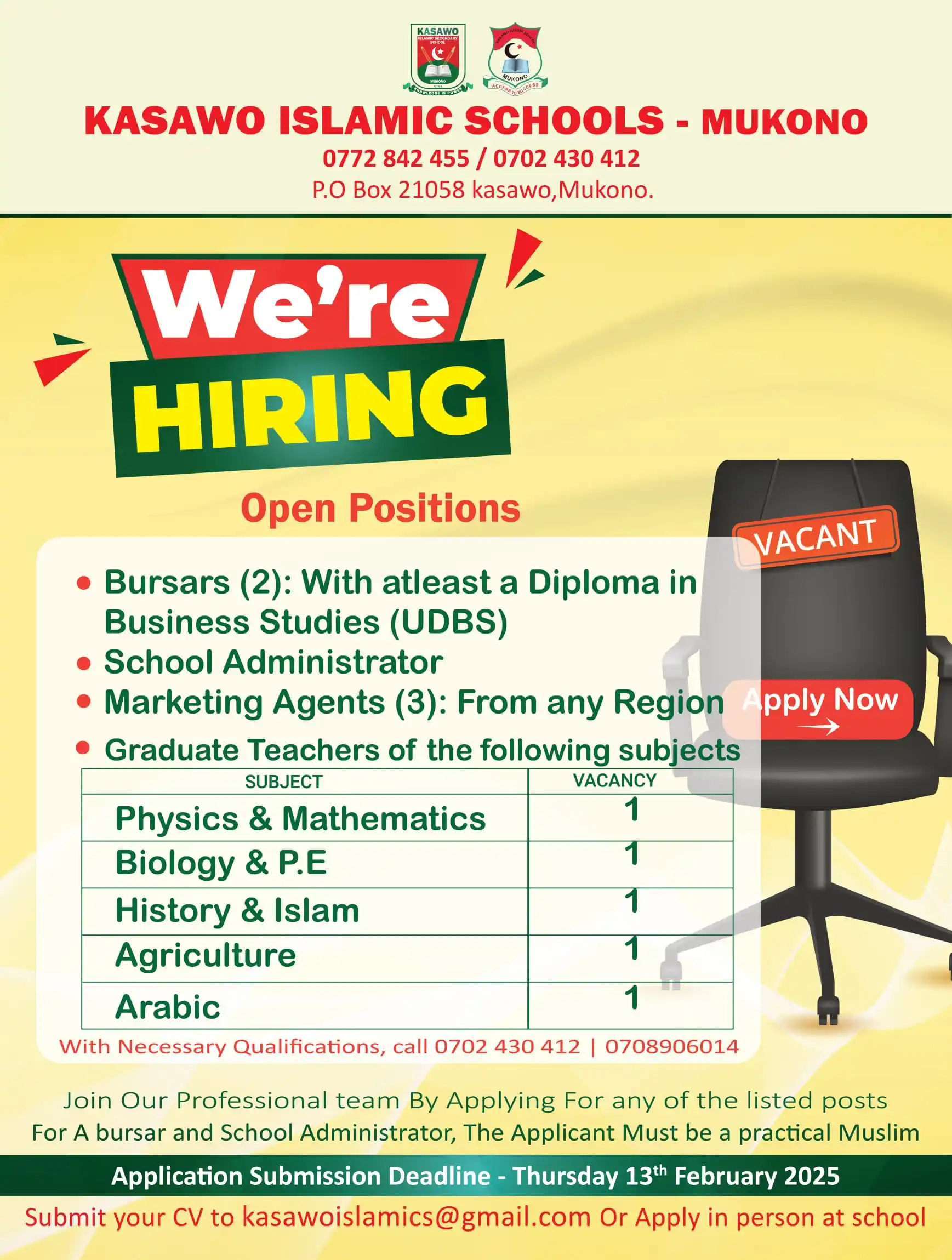 JOBS(Educational Jobs ) post