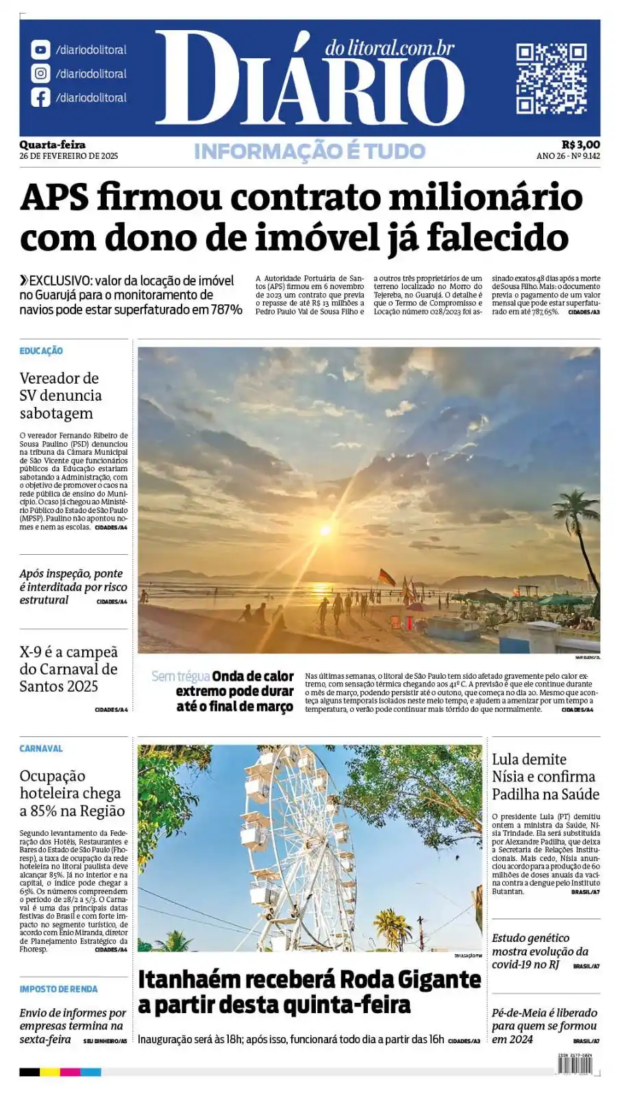 Image from Jornal Diário Do Litoral Diário do Litoral | Notícias do Litoral de SP, do Brasil e do mundo: *Confira os destaques de hoje*🗞 https://flip.diariodolitoral.com.br ...