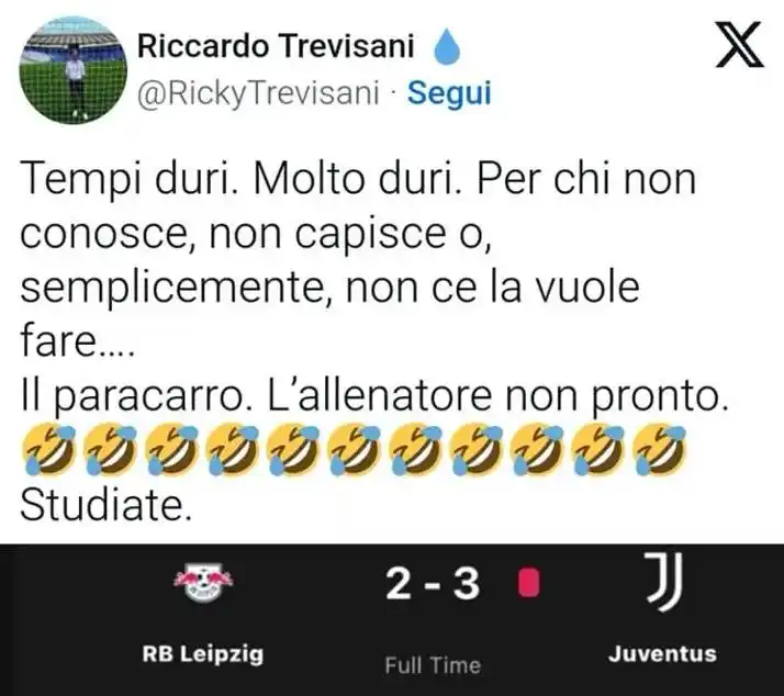 Image from Juventus Fans: *Chissà se la pensa ugualmente anche dopo l’eliminazione in <a class="...