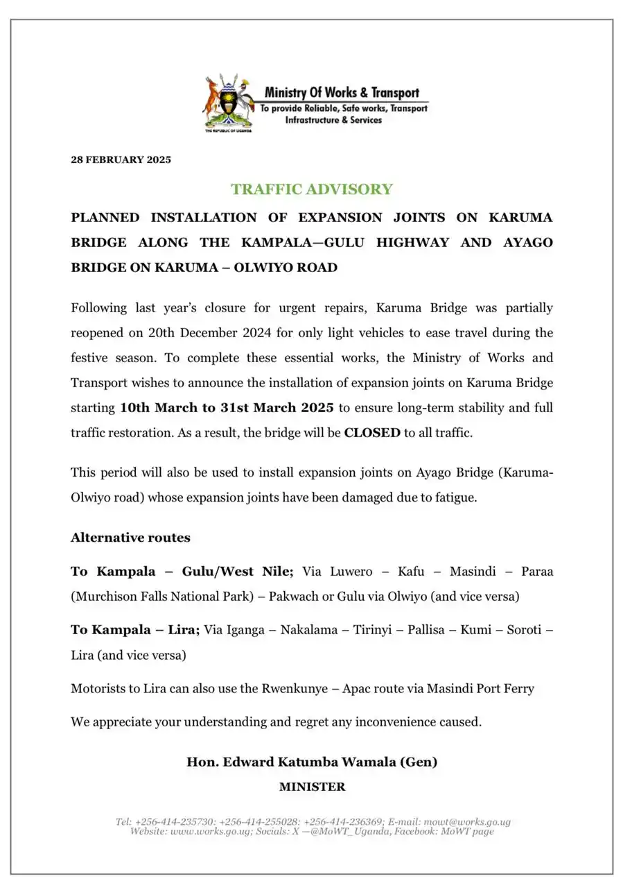 Image from Kumalo Daily: Update about Karuma Bridge <a class="text-blue-500 hover:underline cu...