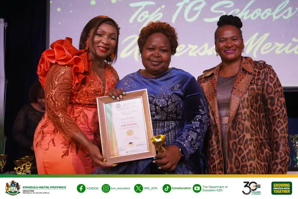 Image from KZN Department of Education: Durban Central CMC Class of 2024 Excellence Awards Congratulations...