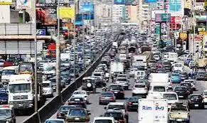 Image from LebanONews: التحكم المروري: حركة المرور كثيفة على أوتوستراد المدينة الرياضية باتجا...