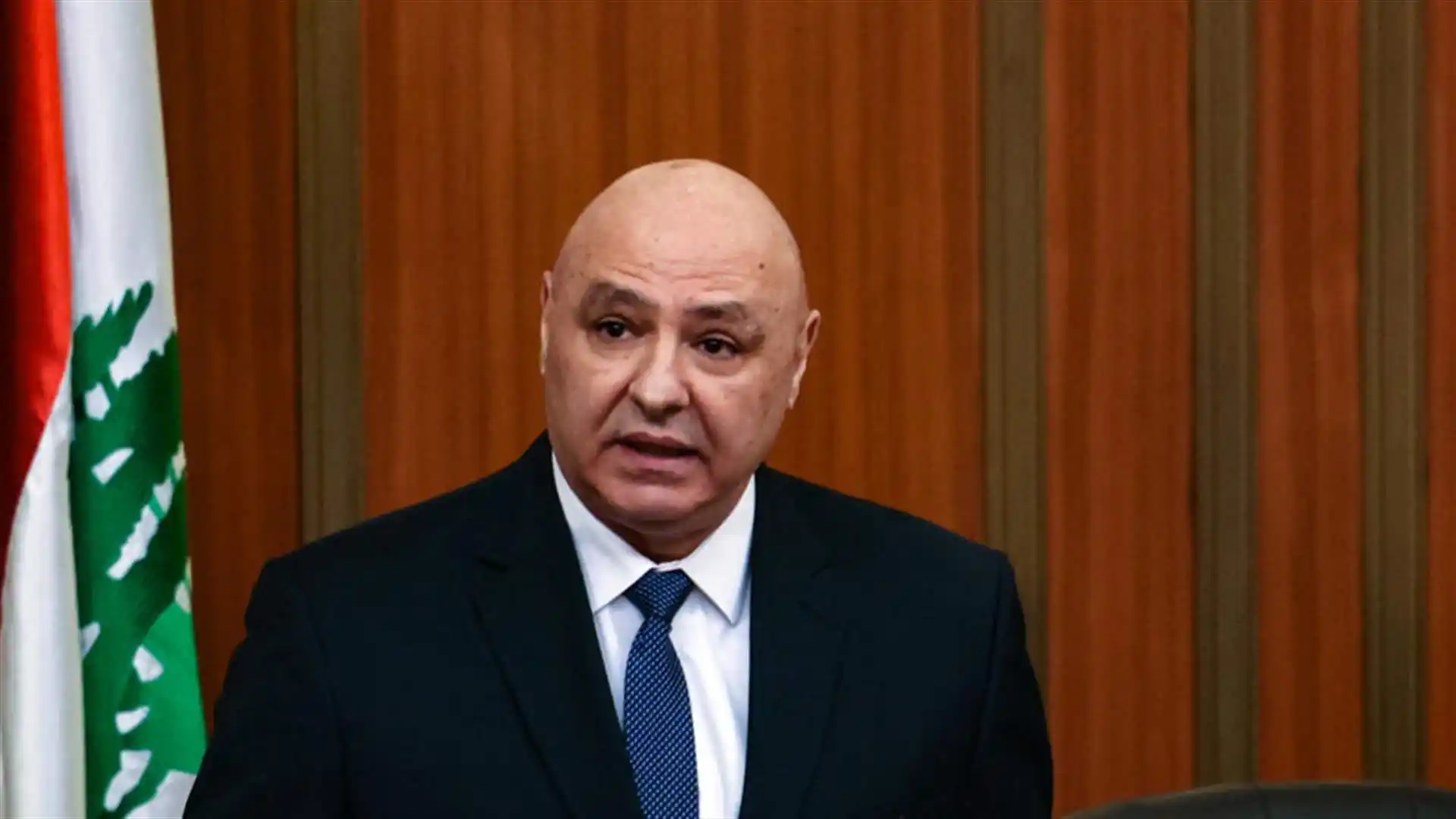 Image from LebanONews: *رئيس الجمهورية جوزاف عون، في خلال مقابلةٍ صحافيّة مع صحيفة الشرق الأو...