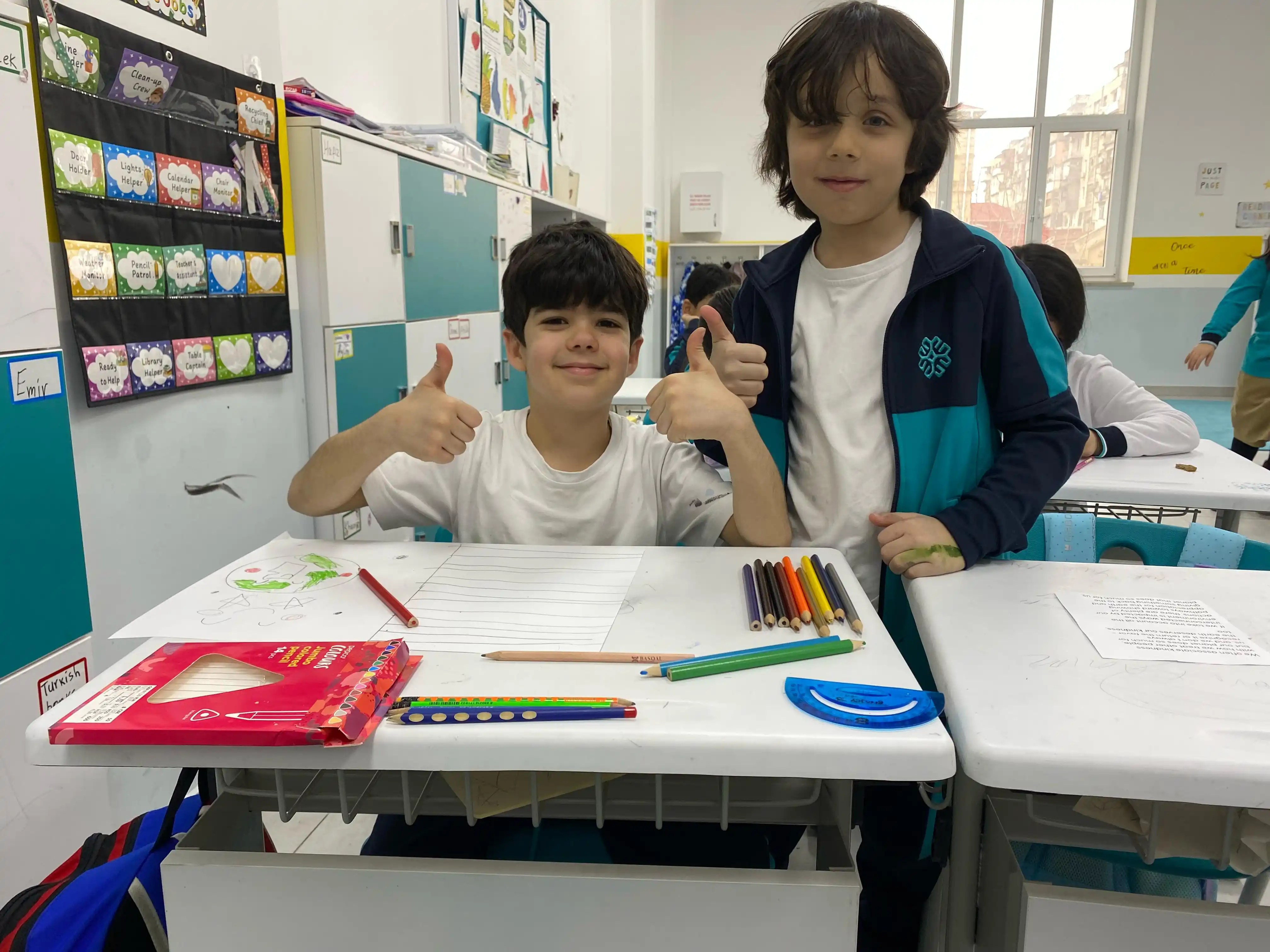 Image from Maarif Azərbaycan: 🇦🇿🇹🇷 2-ci sinif şagirdlərimiz "Planetimizi necə qoruyaq" adlı layi...