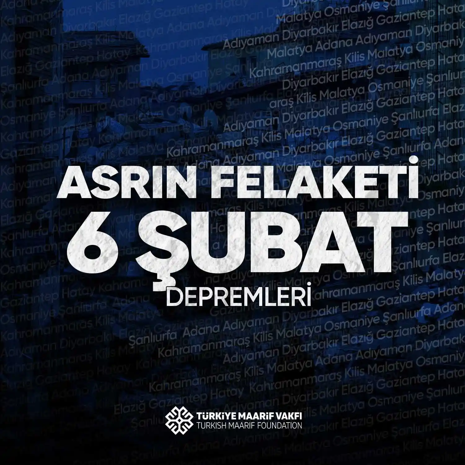 Image from Maarif Azərbaycan: "Əsrin fəlakəti"ndən 2 il ötür 6 fevral 2023-cü ildə Türkiyənin Kahra...