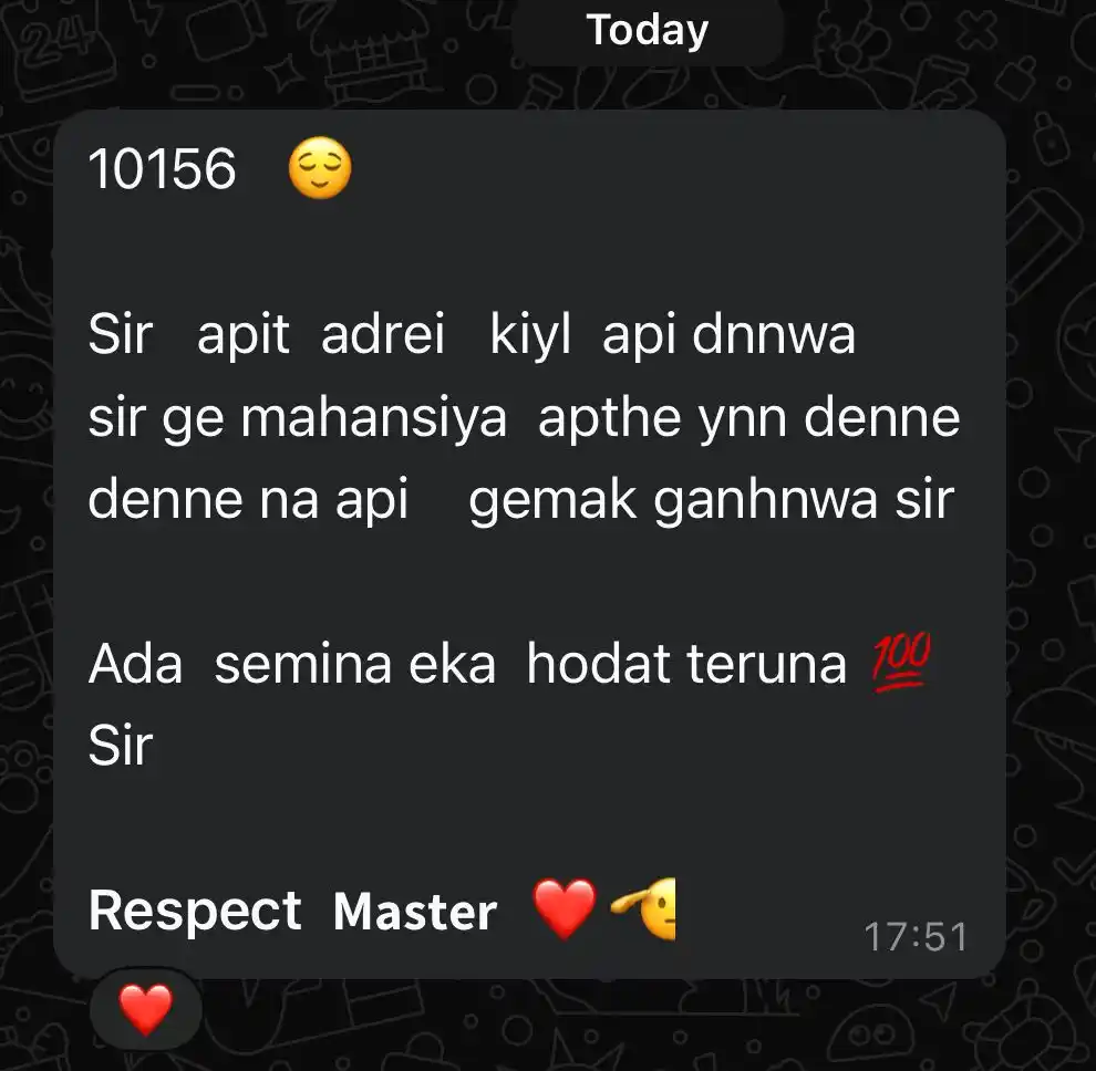 Mahesh Senanayake                   [𝐌 𝐀 𝐒 𝐓 𝐄 𝐑] post