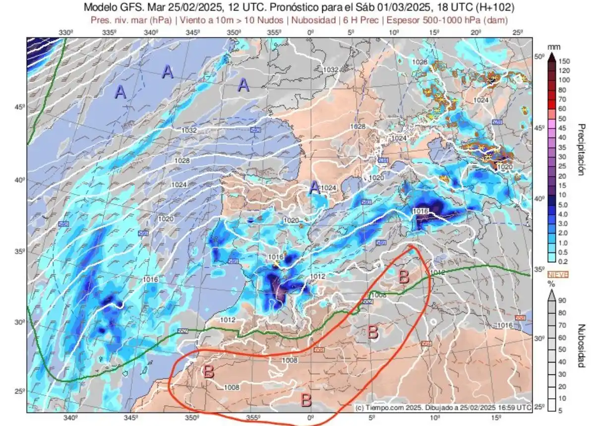 Image from METEO DE LES ILLES: Aprox. pont de les Illes Balears. 🌡️es mantindran baixes (oblidau-vos...