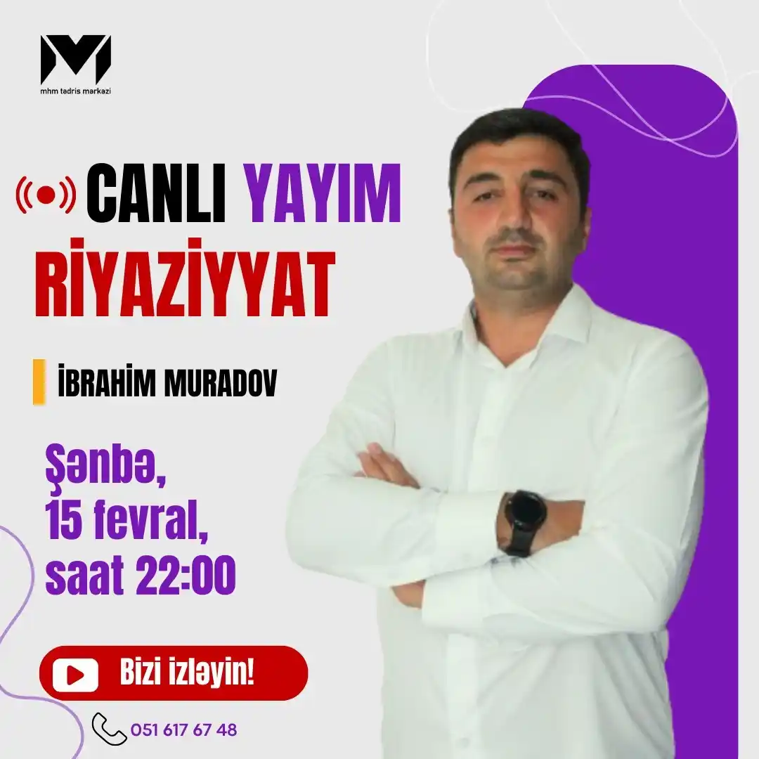 Image from MHM Abituriyent Şöbəsi: 📣 BURAXILIŞ imtahanına hazırlaşan abituriyentlər! Sizlər üçün YouTube...