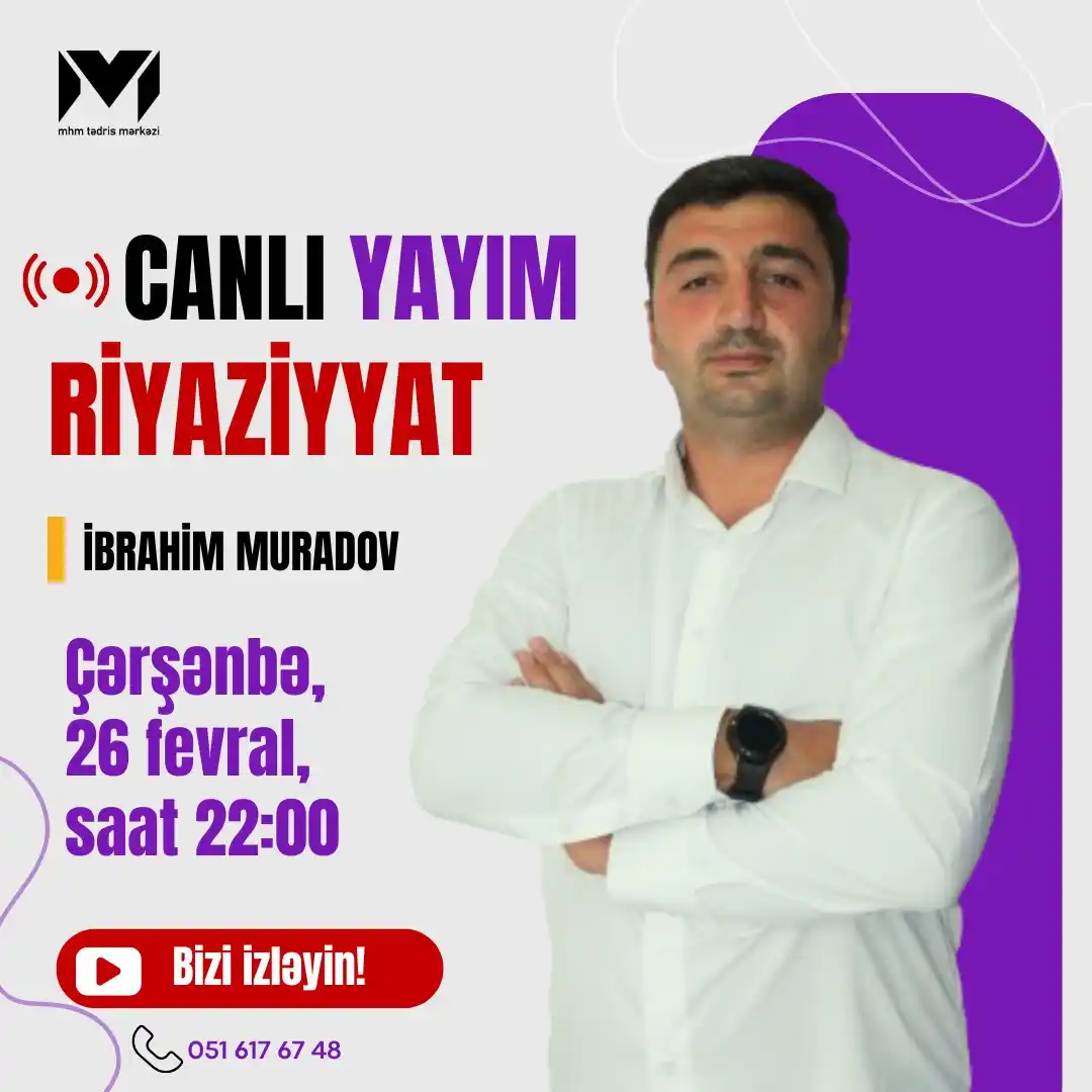 Image from MHM Abituriyent Şöbəsi: 📣 BURAXILIŞ imtahanına hazırlaşan abituriyentlər! Sizlər üçün YouTube...