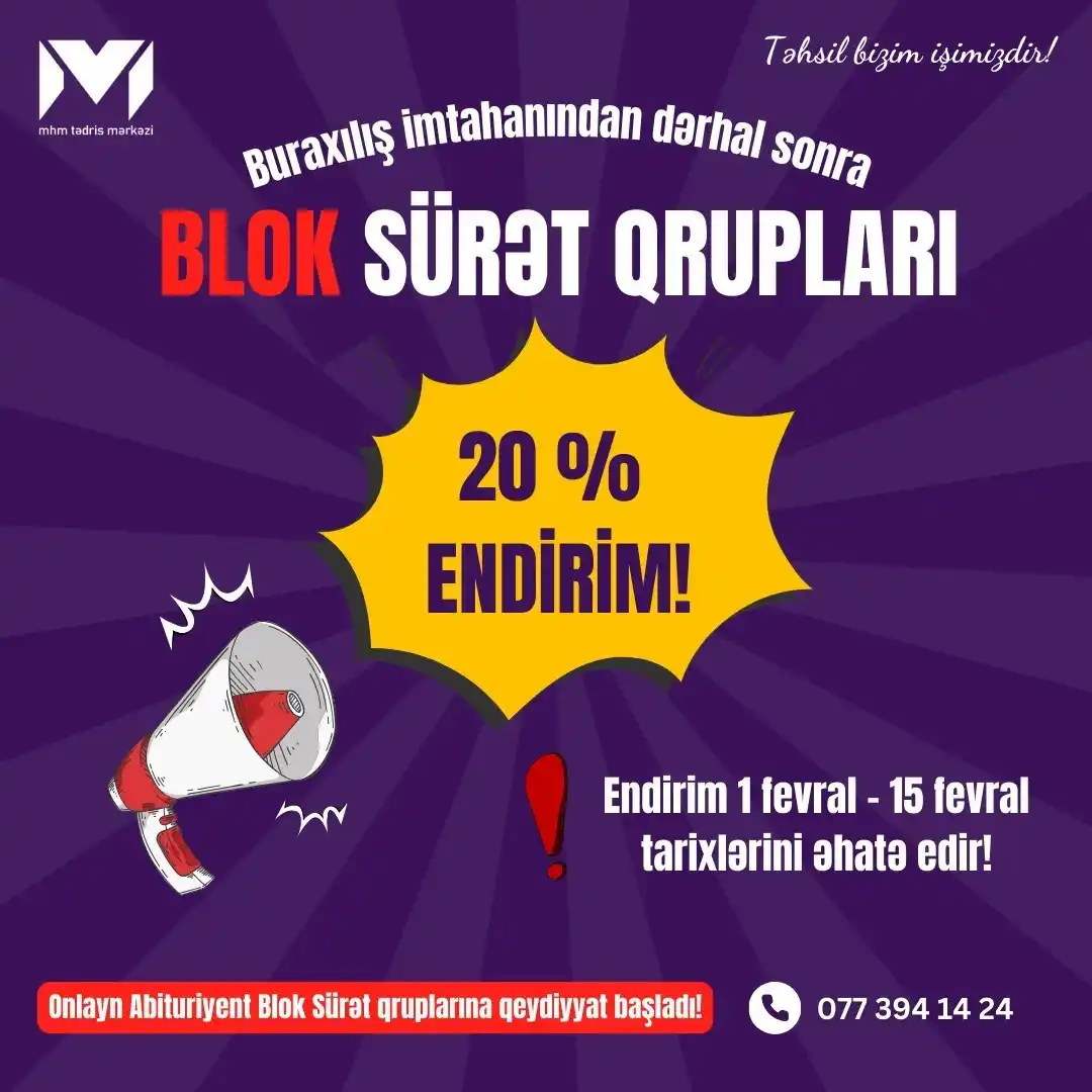 MHM Abituriyent Şöbəsi post