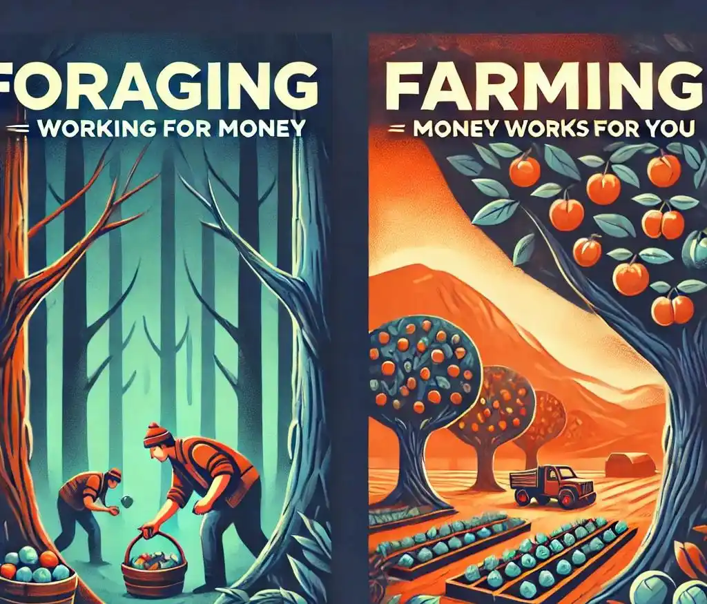 Image from Munyumba - 💼 Financial Advisor & 📊 Investment Analyst: 🌱 Foraging Vs Farming? Understanding the 2 Types of Money-Related Fre...