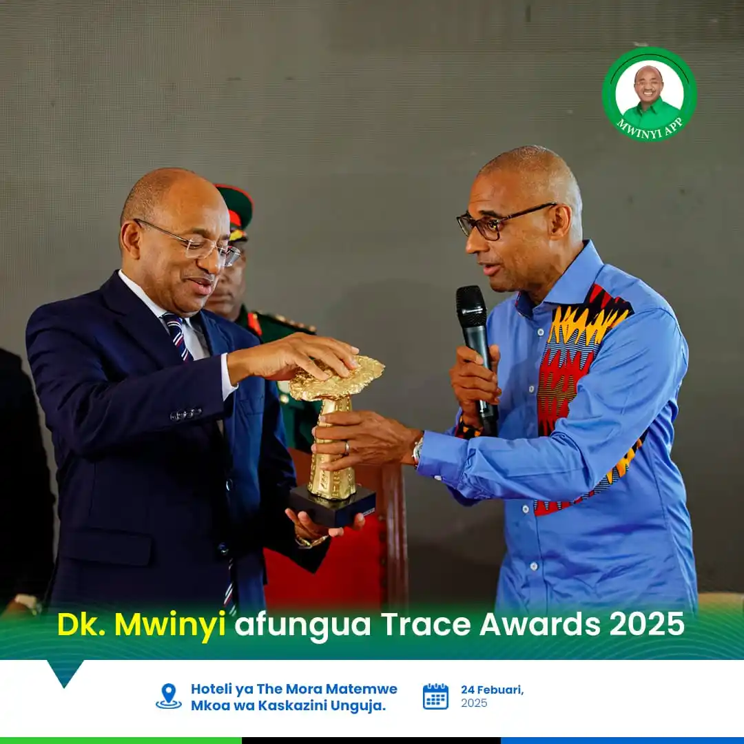 Image from MwinyiApp: RAIS MWINYI AFUNGUA TRACE AWARDS 2025 Rais wa Zanzibar na Mwenyekiti ...