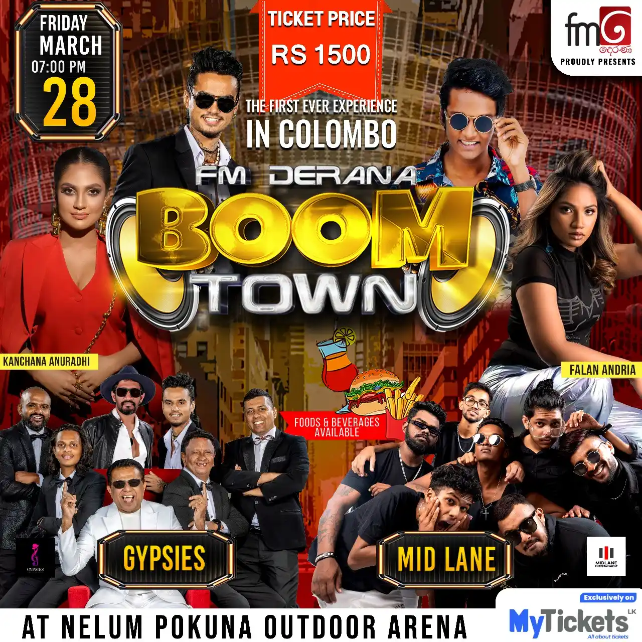 Image from MyTicketsLK: BOOM TOWN! 🎤🔥 An electrifying musical experience featuring the incr...