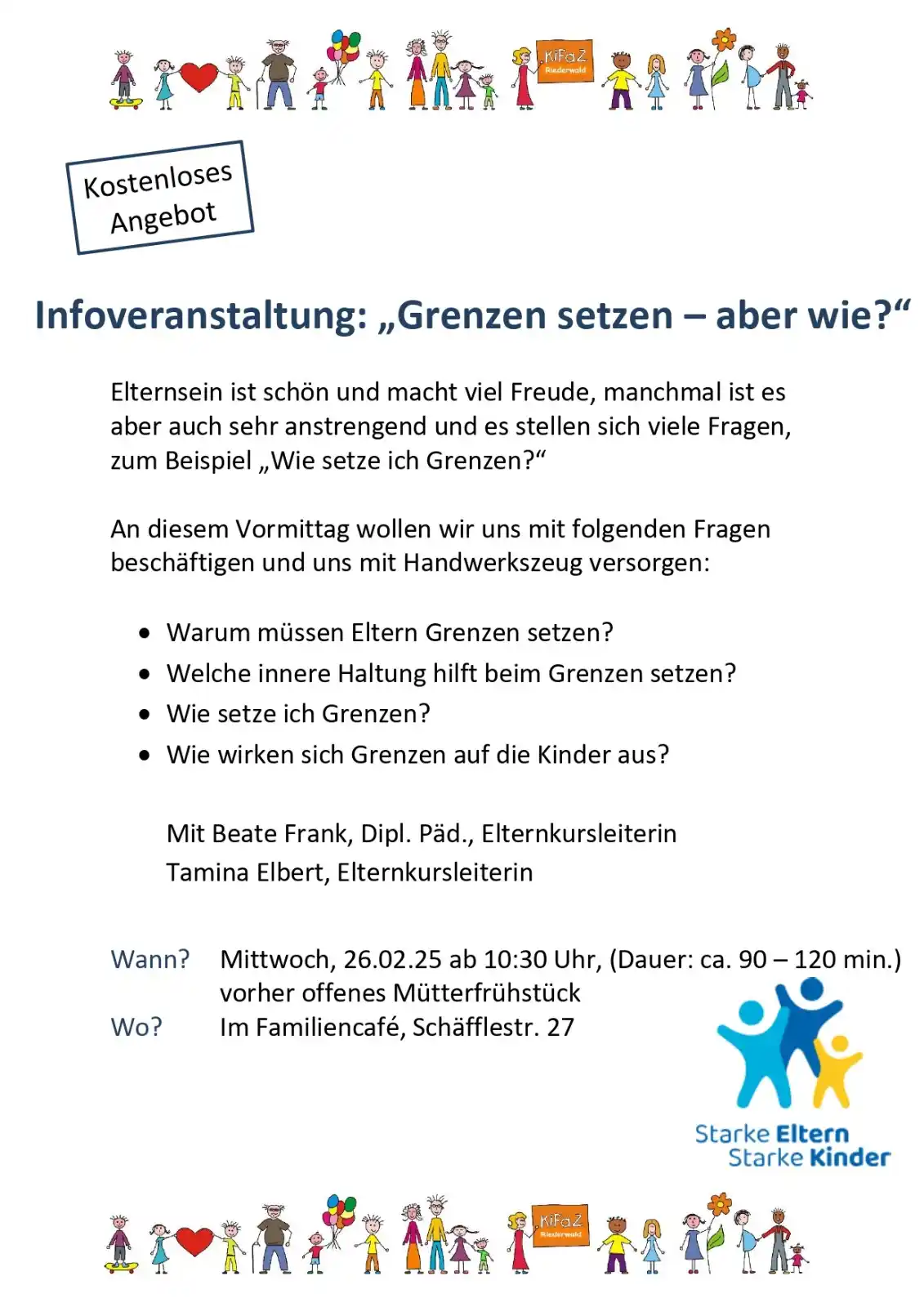 Image from Nachbarschaftsbüro Riederwald: Das Kinder- und Familienzentrum lädt ein!...