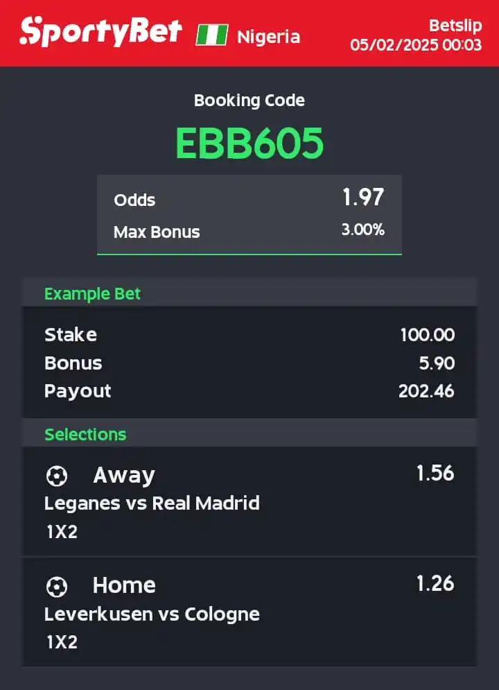 Image from NANDI BET 👑: 🔥 Top Football Picks 🔥 📌 Booking Code: EBB605 📌 Odds: 1.97 ⚽ S...