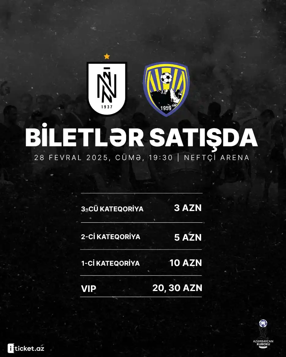 Image from Neftçi PFK: 🎫 “Neftçi” – “Kəpəz” matçının biletləri satışa çıxarılıb. Qiyməti 3, ...